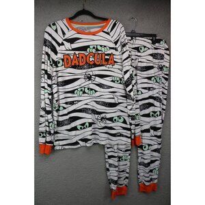 Celebrate Halloween Men's 2 Piece Pajama Set Dadcula-Size Large-Mummy-Halloween
